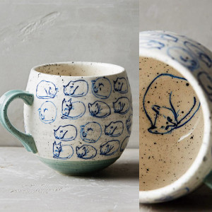 cat study mug anthropologie