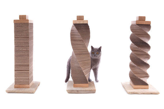 sculpted cat scratcher